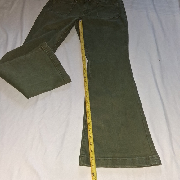 Indigo Poppy Black Textured Fabric Jeans Women Size 14 - Picture 14 of 16